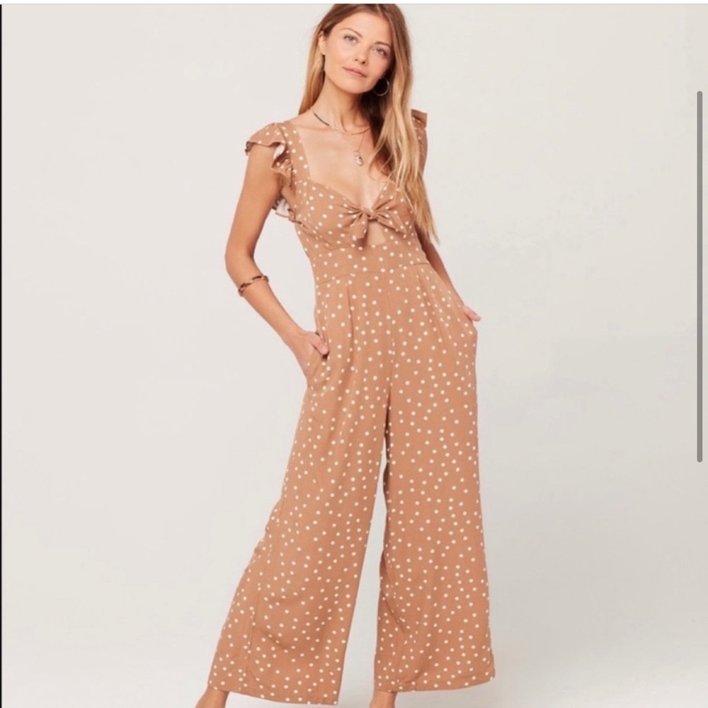 L*space Pasadena polka dot jumpsuit sz small
